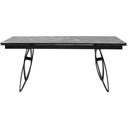 Стол PALERMO 180 TL-128 Испанская керамика черный контрастный мрамор / черный каркас, ®DISAUR 