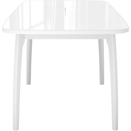 Стол DikLine М20 белый/стекло белое optiwhite 