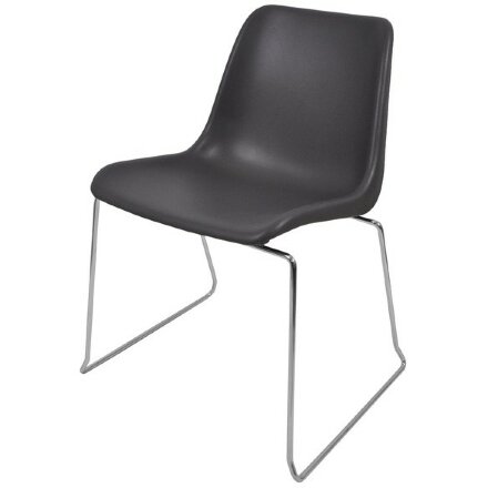 Стул пластиковый на металлокаркасе Vicenza -3 Grigi grey Ral 7022 Темно серый, ближе к черному