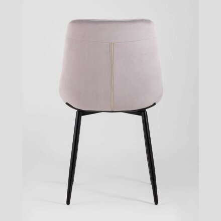 Комплект из четырех стульев Stool Group Флекс велюр светло-сиреневый ножки из металла черные 