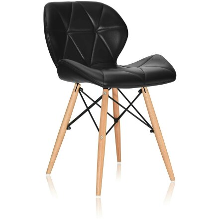Стул Stool Group Butterfly, черный обивка экокожа ножки массив дерева 