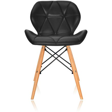 Стул Stool Group Butterfly, черный обивка экокожа ножки массив дерева 