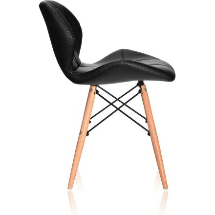 Стул Stool Group Butterfly, черный обивка экокожа ножки массив дерева 