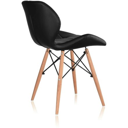 Стул Stool Group Butterfly, черный обивка экокожа ножки массив дерева 