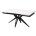 Стол FORIO 160 MATT WHITE MARBLE SOLID CERAMIC / BLACK, ®DISAUR 