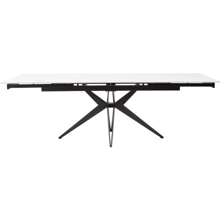Стол FORIO 160 MATT WHITE MARBLE SOLID CERAMIC / BLACK, ®DISAUR 