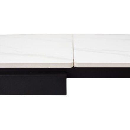Стол FORIO 160 MATT WHITE MARBLE SOLID CERAMIC / BLACK, ®DISAUR 