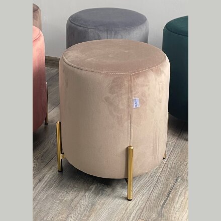 Пуф для гостиной RICE BLUVEL-40 BEIGE / GOLD М-City 