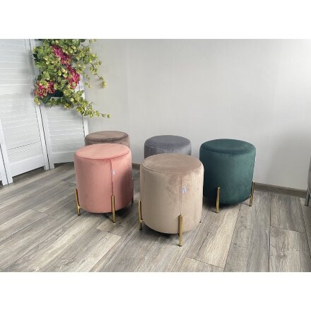 Пуф для гостиной RICE BLUVEL-40 BEIGE / GOLD М-City 