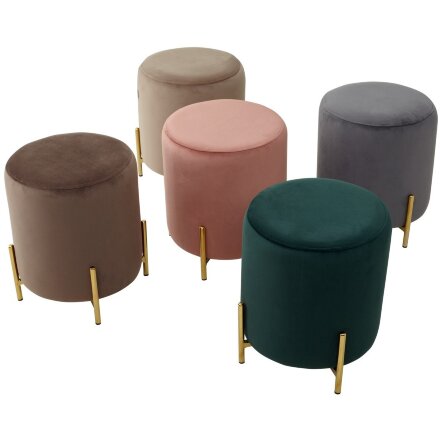 Пуф для гостиной RICE BLUVEL-40 BEIGE / GOLD М-City 