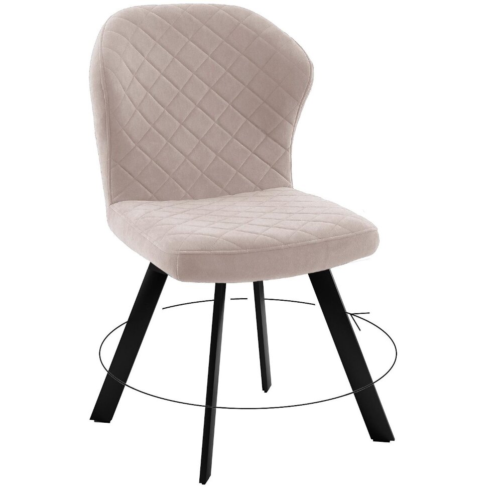 Стул DikLine 339 поворотный B03 BEIGE, ножки черные Стул DikLine 339 поворотный B03 BEIGE, ножки черные