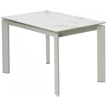 Керамический стол Corner 120 gloss golden jade solid ceramic / white 