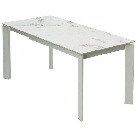 Керамический стол Corner 120 gloss golden jade solid ceramic / white 