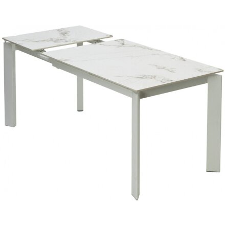 Керамический стол Corner 120 gloss golden jade solid ceramic / white 