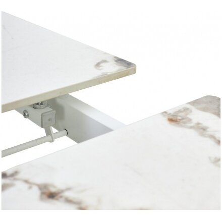 Керамический стол Corner 120 gloss golden jade solid ceramic / white 
