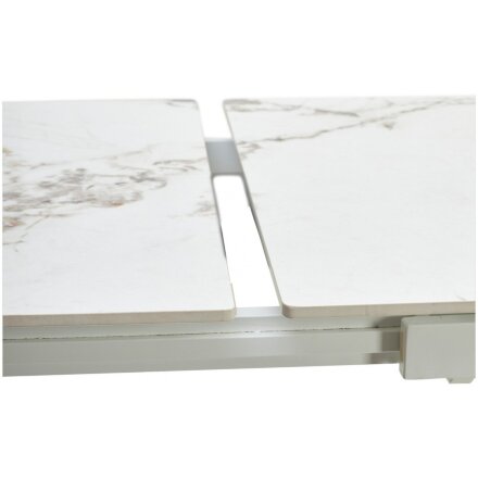 Керамический стол Corner 120 gloss golden jade solid ceramic / white 