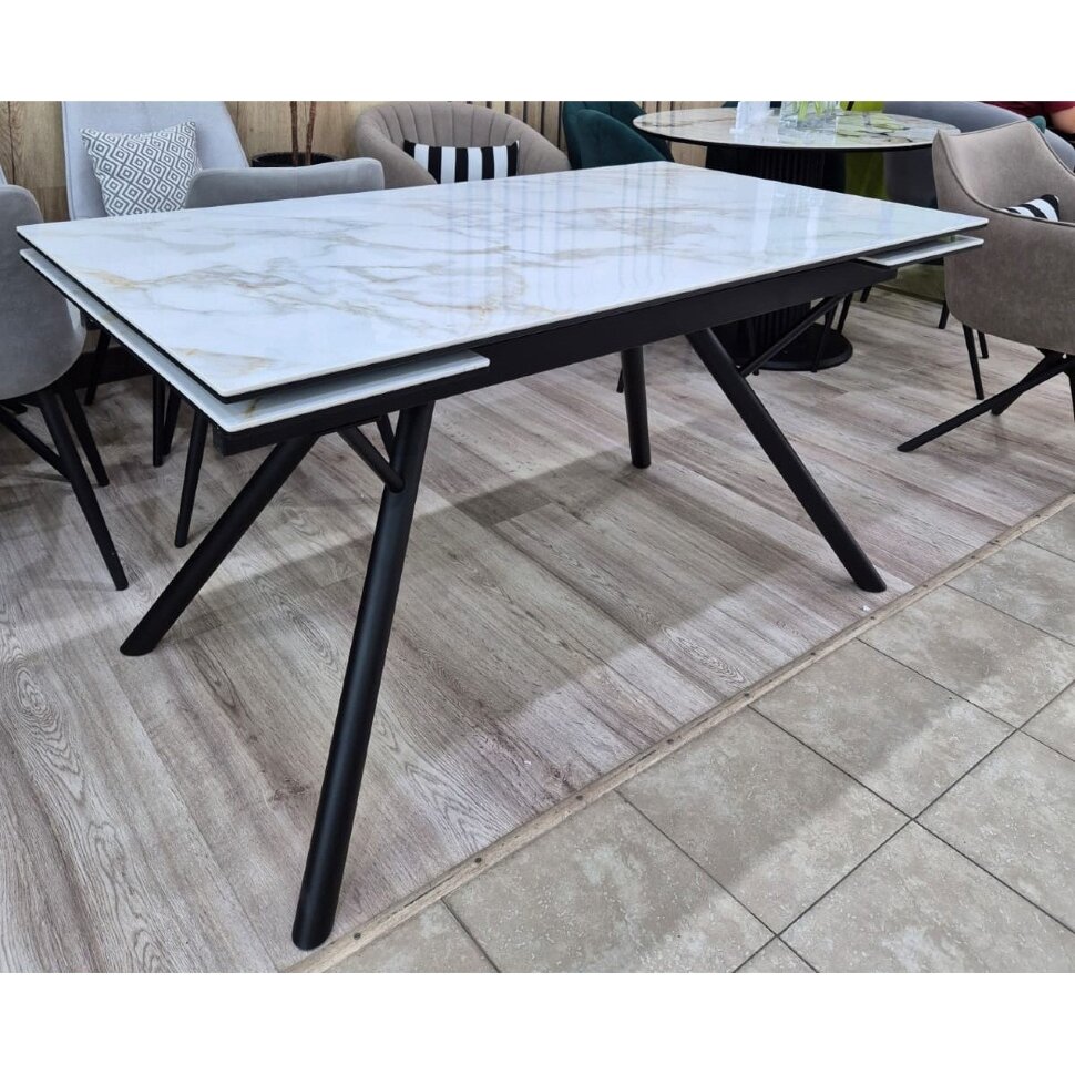 Стол ЛИБЕРТИ 180 Cold Jade, керамика / Черный каркас М-City Стол ЛИБЕРТИ 180 Cold Jade, керамика / Черный каркас М-City