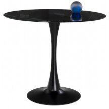 Стол стеклянный Tulip 90 black glass