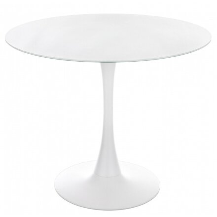 Стол стеклянный Tulip 90 super white glass 