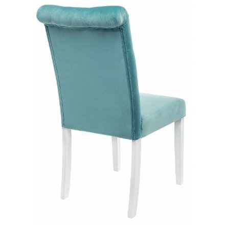 Стул деревянный Amelia white / fabric tiffany 