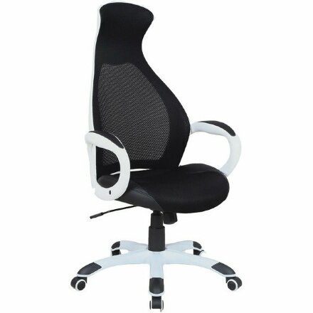 Кресло офисное BRABIX PREMIUM &quot;Genesis EX-517&quot;, пластик белый, ткань/экокожа/сетка черная, 531573 Белый