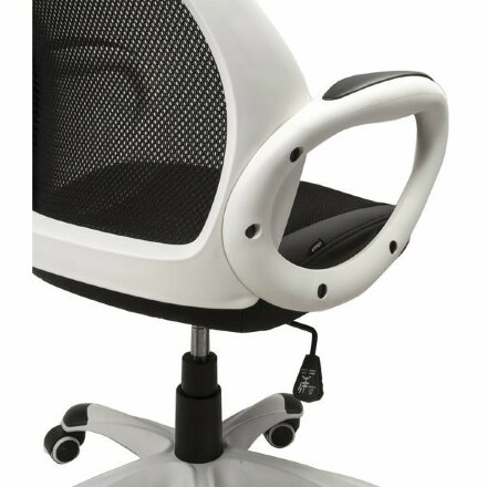 Кресло офисное BRABIX PREMIUM &quot;Genesis EX-517&quot;, пластик белый, ткань/экокожа/сетка черная, 531573 Белый
