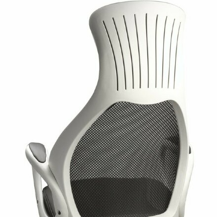 Кресло офисное BRABIX PREMIUM &quot;Genesis EX-517&quot;, пластик белый, ткань/экокожа/сетка черная, 531573 Белый