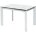 Стол CORNER 120 HIGH GLOSS STATUARIO керамика, стекло/ белый каркас, ®DISAUR 