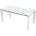 Стол CORNER 120 HIGH GLOSS STATUARIO керамика, стекло/ белый каркас, ®DISAUR 