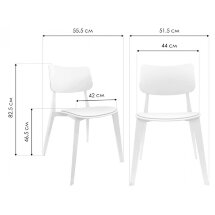 Пластиковый стул SHT-S110-CN1 белый / черный