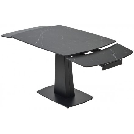 Керамический стол Balde 120 matt black marble solid ceramic / black 