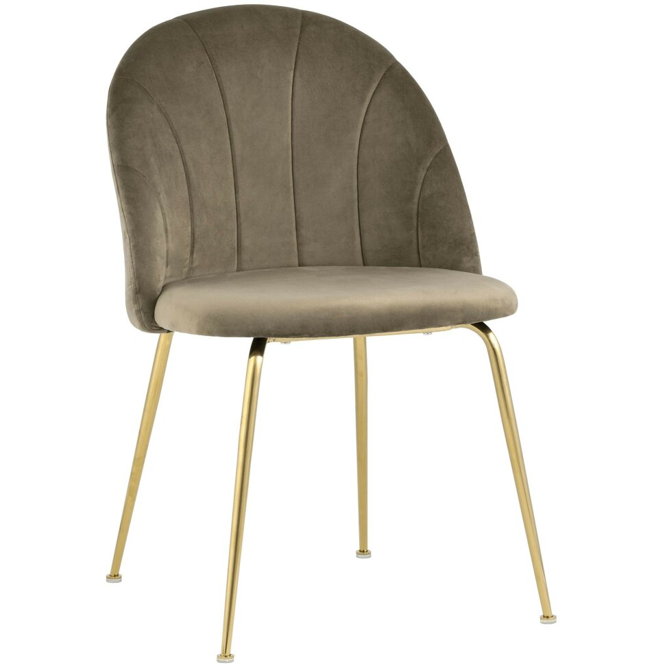 Стул Stool Group Kiwi Gold, коричневый обивка велюр ножки металлические золотые Стул Stool Group Kiwi Gold, коричневый обивка велюр ножки металлические золотые