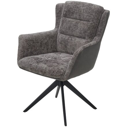 Стул GARLAND 360 град. поворот. HAGA-16 Серый, ткань/ GINO-457 Серый, ткань/ Черный, ®DISAUR 