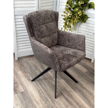 Стул GARLAND 360 град. поворот. HAGA-16 Серый, ткань/ GINO-457 Серый, ткань/ Черный, ®DISAUR 