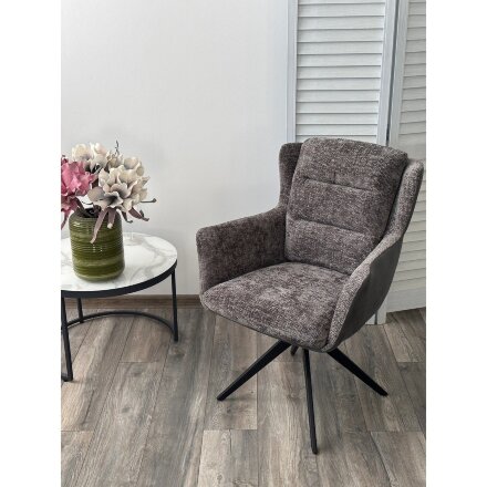 Стул GARLAND 360 град. поворот. HAGA-16 Серый, ткань/ GINO-457 Серый, ткань/ Черный, ®DISAUR 