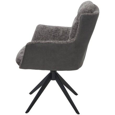 Стул GARLAND 360 град. поворот. HAGA-16 Серый, ткань/ GINO-457 Серый, ткань/ Черный, ®DISAUR 
