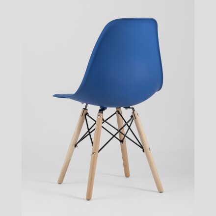 Стул Eames Style DSW синий x4 (разборный каркас) 