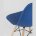 Стул Eames Style DSW синий x4 (разборный каркас) 