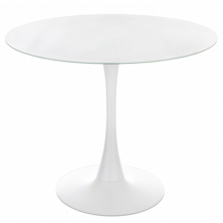 Стол стеклянный Tulip 90 white Стол стеклянный Tulip 90 white