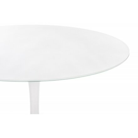 Стол стеклянный Tulip 90 white 