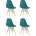 Стул Eames Style DSW темно-бирюзовый x4 (разборный каркас) 