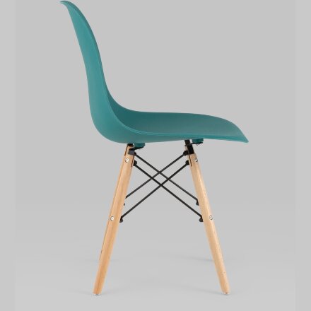 Стул Eames Style DSW темно-бирюзовый x4 (разборный каркас) 