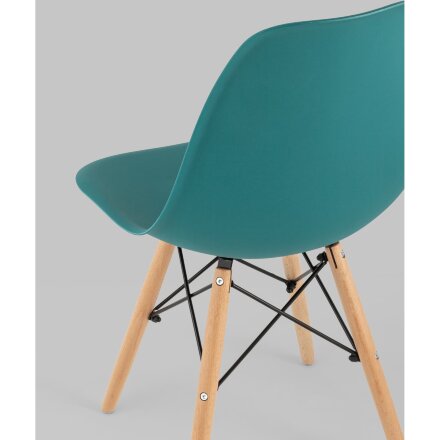 Стул Eames Style DSW темно-бирюзовый x4 (разборный каркас) 