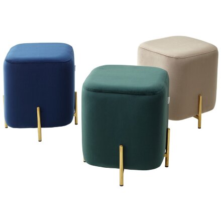 Пуф для гостиной ARES BLUVEL-78 GREEN / GOLD М-City 