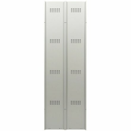 Шкаф металлический для одежды BRABIX &quot;LK 21-80&quot;, УСИЛЕННЫЙ, 2 секции, 1830х800х500 мм, 37 кг, 291129, S230BR406102 Серый