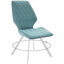 Стул DikLine 243 B15 MINT поворотный/ ножки белые