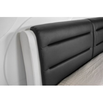 Кровать Verina 160 см х 200 см black + white PU 