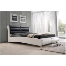 Кровать Verina 160 см х 200 см black + white PU