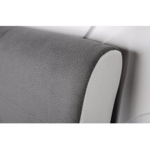 Кровать Zarrina 160 см х 200 см grey fabric + white PU