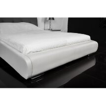 Кровать Zarrina 160 см х 200 см grey fabric + white PU